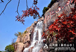 客家风雨桥特色假山瀑布水景